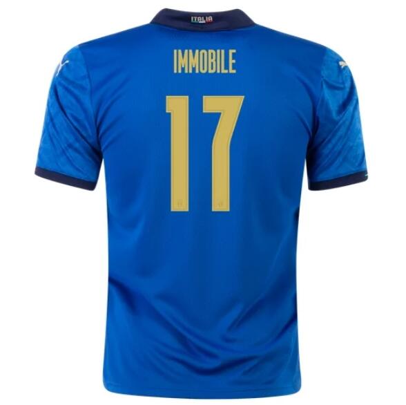 2020 EURO Italy Home Kit Soccer Jersey CIRO IMMOBILE 17